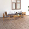 vidaXL Patio Lounge Set Sectional Sofa Set with Cushions Solid Wood Acacia - 2 of 4