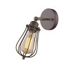 Chloe Lighting Charles Industrial-Style 1 Light Rubbed Bronze Wall Sconce 5" Wide - 4 of 4