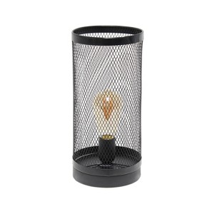 Simple Designs Mesh Cylindrical Steel Table Lamp - 1 of 4