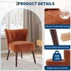 Modern Accent Living Room Chairs, Accent Chairs for Living Room, Upholstered Side Chair with Lounge Seat and Wood Legs for Dining Living Room Vanity - 4 of 4