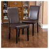 Christopher Knight Home Set of 2 Ryan Bonded Leather Dining Chair Brown : Upholstered Parson Chairs, Hardwood Frame - 4 of 4
