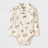 Baby Boys' Disney Winnie the Pooh Long Sleeve Bodysuit and Pants Bottom Suspender Set - Beige - image 3 of 4