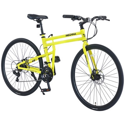 Infurnic Bicycles, Hybrid bike with Adjustable Seat, Road Bike For men women, Yellow, 69.29"*25.2"*37"