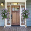 Costway 1/2 PCS 5.5 FT Tall Artificial Ficus Tree Faux Wisteria Plant in Nursery Pot Decoration Pink/Purple - 2 of 4