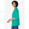 Woman Within Plus Size Perfect Three-Quarter Sleeve V-Neck Tunic - 4 of 4