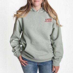 Simply Sage Market Women's Graphic Hoodie Embroidered Merry Mama Tree - 1 of 3