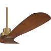 Casa Vieja 52" Delta Modern Indoor Ceiling Fan 3 Blade Remote Control Soft Brass Finish Brown Walnut Finish Blades Bedroom Living Room DC Motor - image 4 of 4