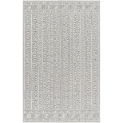 Mark & Day Benjaman 6'7"x9' Rectangle Woven Indoor and Outdoor Area Rugs Light Gray