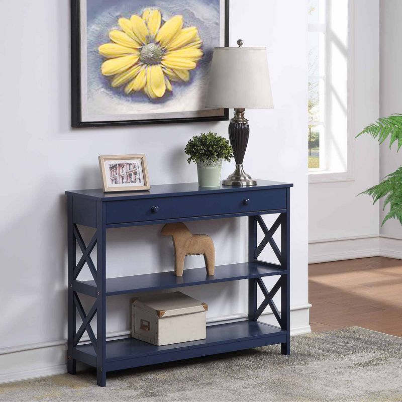 Breighton Home Xavier Console Table with Open Shelves and Drawer, 3 of 10