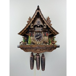 Eight Day Mechanical Cuckoo Clock With 17 Inch Height Moving Bear And Waterwheel By River City Clocks - 1 of 4