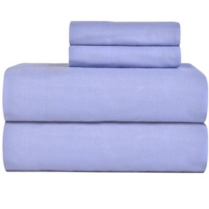 Pointehaven Ultra Soft 100% Cotton Solid Flannel Sheet Set - 1 of 4