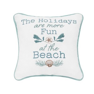 C&F Home 10" x 10" Holidays Are More Fun Christmas Throw Pillow - 1 of 4