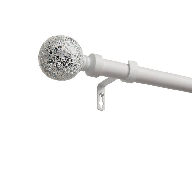 Exclusive Home White Mosaic Curtain Rod, 4 of 7