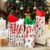 Bright Creations 12 Pack Christmas Wine Gift Bags with Tissue Paper, Christmas Tree and Reindeer - 2 of 4