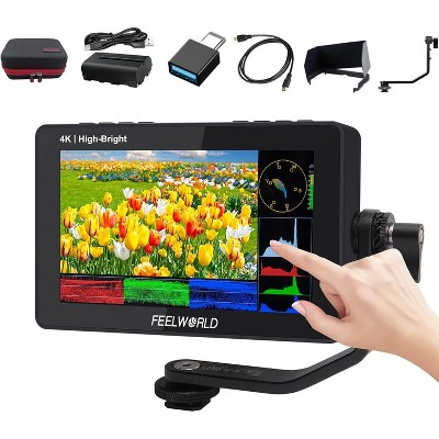 FEELWORLD F6 Pro 5.5 Inch 1600nits Touch Screen DSLR Camera Field Monitor with 4K HDMI 3D LUT 1920 x 1080 IPS F970