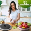 Itopfox Microwave Food Cover and Mat, Large Vented Collapsible Splatter Guard Dish Plate Lid & Silicone Round Kitchen Mat, 4 in 1 - 3 of 4