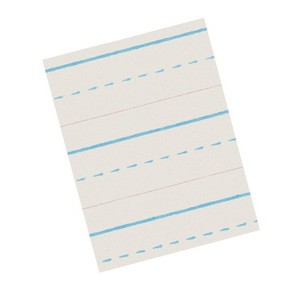 Zaner-Bloser Newsprint Handwriting Paper, Dotted Midline, Grade 2, 1/2" x 1/4" x 1/4" ruled Long, 10.5" x 8", 500 Sheets (Pack of 2) - 1 of 1