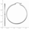 Black Bow Jewelry 2mm, 14k White Gold Square Tube Round Hoop Earrings, 45mm (1 3/4 Inch) - 4 of 4