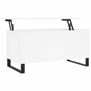 vidaXL Coffee Table White Engineered Wood, Metal Medium Coffee Table - 1 of 4