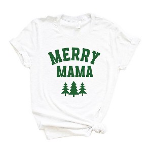 Simply Sage Market Women's Merry Mama Pine Tree Short Sleeve Graphic Tee - 1 of 2
