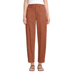 Lands' End Women's High Rise Barrel Leg Chino Pants - 1 of 4