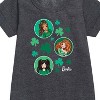 - Barbie - St Paddys Collage Graphic Short Sleeve Fleece Dress - 2 of 3