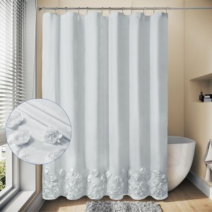 Floral Ruffle Shower Curtain - 1 of 4