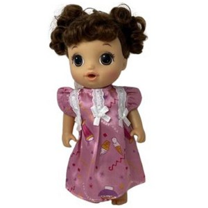 Doll Clothes Superstore Ice Cream Print Nightgown Fits 14 Inch Baby Alive And Little Baby Dolls - 1 of 4