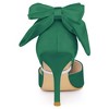 Allegra K Women's Satin Upper Pointed Toe Bow Decor Stiletto Heels Pumps - 3 of 4