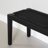 South Shore Balka Wood Bench Black: Entryway Seating, Acacia Legs, Woven Polypropylene, Rectangle Shape - 4 of 4