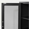 South Shore Crea Metal Mesh 2 Door Accent Cabinet Black: Scandinavian Style, Adjustable Shelves - 4 of 4