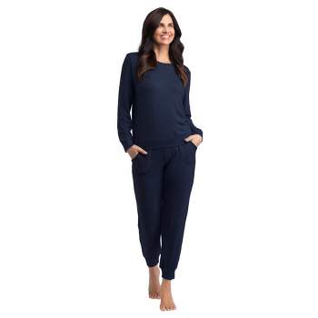 Softies Women's Ankle Pj Set With Contrast Piping : Target