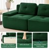 117" Corduroy L-Shaped Modular Sectional Sofa with Movable Ottoman, Pearl-Like Piping, Tufted Design, and No Assembly - 4 of 4