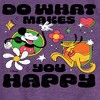 Girls' - Disney - Mickey and Pluto Do What Makes You Happy Fitted Short Sleeve Graphic T-Shirt - 2 of 4