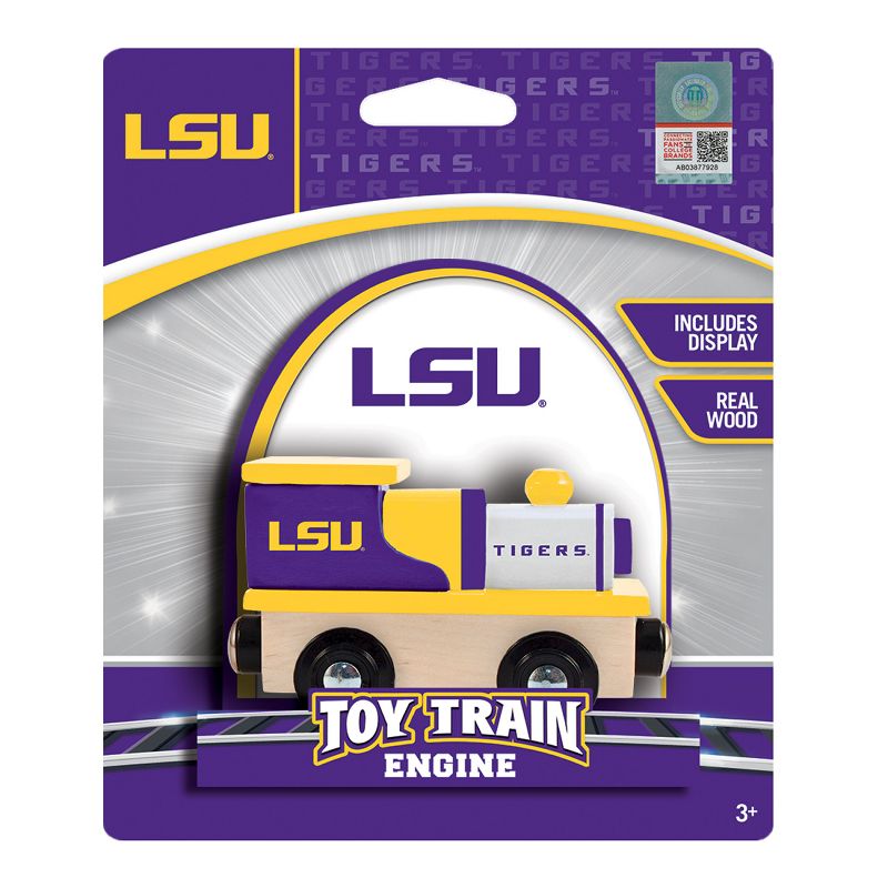 MasterPieces Officially Licensed NCAA LSU Tigers Wooden Toy Train Engine For Kids, 3 of 4