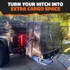 Mockins 60"x30"x6" Navy Hitch Cargo Rack with 30 Cu.Ft. Navy Waterproof Bag, License Plate Holder and Cargo Carrier Accessories - 4 of 4