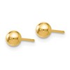 Black Bow Jewelry 4mm (3/16 Inch) 14k Yellow Gold Polished Ball Friction Back Studs - 2 of 4