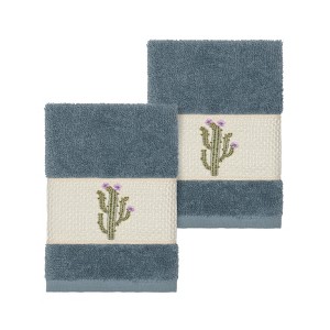 Linum Home Textiles 100% Turkish Cotton MILA Embellished Towel Set - 1 of 2