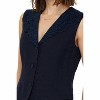 Women's V-neck Sleeveless Button Front Vest - current air - 4 of 4