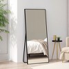 VYNXARIA 57"x20"/64"x25" Arched/Right Angle Full Length Mirror - Gold/Black Aluminum Frame, Freestanding. - 2 of 4