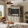 Famapy Gray TV Entertainment Center with Multi-Storage Shelves,Large Display Bookcase Cabinets,Fits TVs Up to 70",Living Room Media Hub - 2 of 4