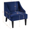 Yaheetech Set of 2 Modern Velvet Accent Chair for Living Room Bedroom - 3 of 4