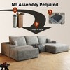 Dewdrop Cloud Sectional Grey Couch ,Modern Modular Sofa with Deep Seat, Upholstered Couches for Living Room Bedroom,No Assembly Required - 4 of 4