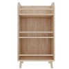 TOAOTBNBO 3-Tier Thick Bookshelves with Storage Cabinet, Compact Bookcase with Wood Legs Modern Library Display Shelves, Light Yellow - 2 of 4