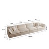 NicBex Couches for Living Room Comfort U-Shaped Couch Chenille Modular Large Sectional Sofa with Reversible Chaise and Double Extra Ottomans - 3 of 4