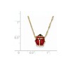 Black Bow Jewelry 10mm 3D Ladybug 16 Inch Necklace in 14k Yellow Gold and Enamel - 2 of 4