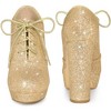 Perphy Women's Glitter Lace Up Platform Block Heel Ankle Booties - 2 of 4