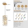 Maliang 4" Modern Crystal Pendant Light - 3 Pack, with Crystal Prism Design for Dining Room, Kitchen Island, and Living Room - 3 of 4