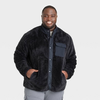 Men's Sherpa Faux Fur Jacket - Goodfellow & Co™ Black