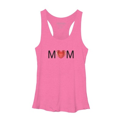 Women's Design By Humans Mom Heart Love By AmberDawn888 Racerback Tank Top